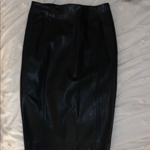 Faux leather skirt